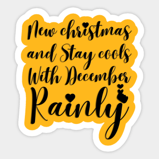 "Frosty Brainly: Celebrate New Christmas and Stay Cool in December!" Sticker